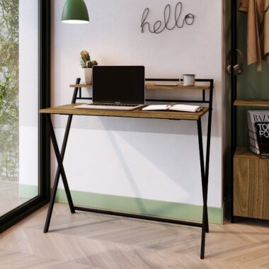 ESCRIVANINHA DOBRÁVEL SW014 PRETO / NOCE ORO