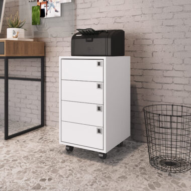 Gaveteiro 4 gavetas - Branco