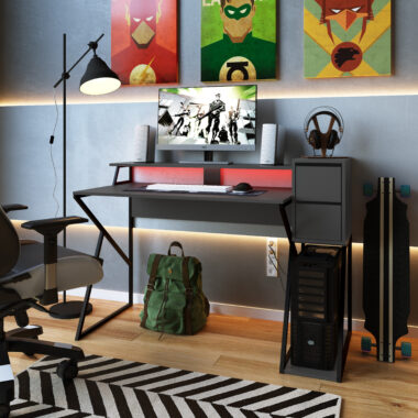 Mesa Gamer Zed 4001 Preto Grafite