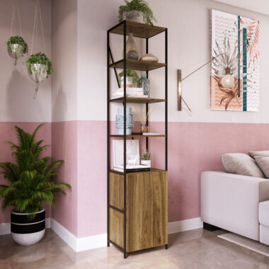 Estante Industrial 1P - Noce Oro Preto