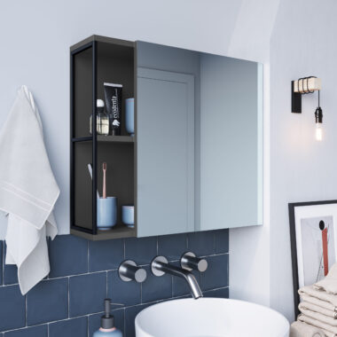 Armário para Banheiro - Preto Grafite