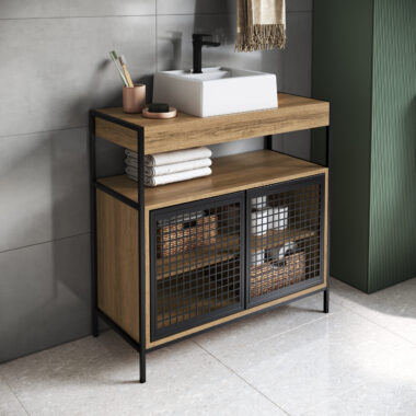 Balcão Banheiro Industrial de Chão Mel