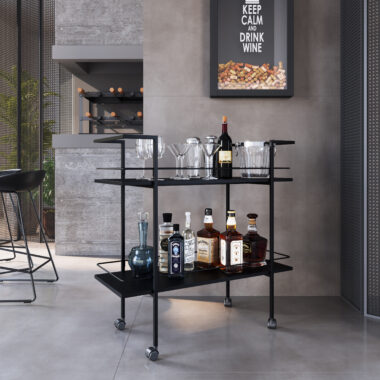 Carrinho Bar Preto