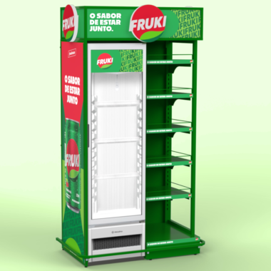 Ponta de Gôndola Varejo Fruki Guaraná