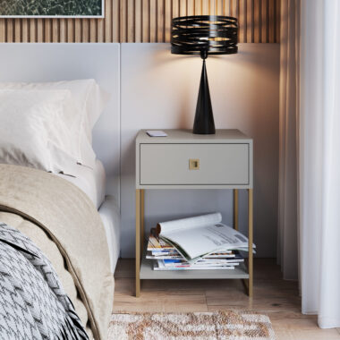 Mesa de Cabeceira Industrial Arenas/Champagne